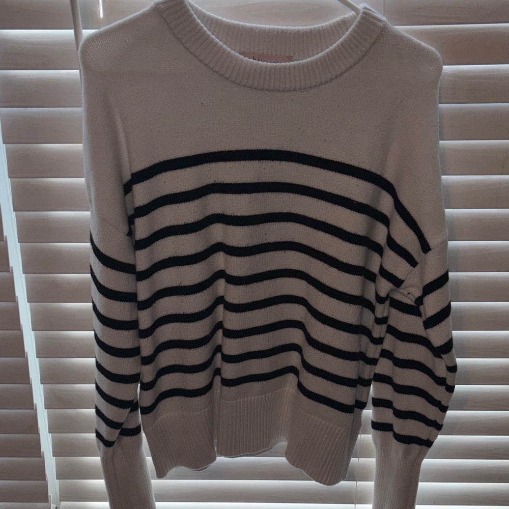 Philosophy Black and White Striped Sweater